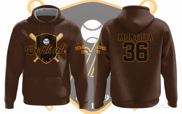 Softball 619 Fleece Pullover Sweatshirt