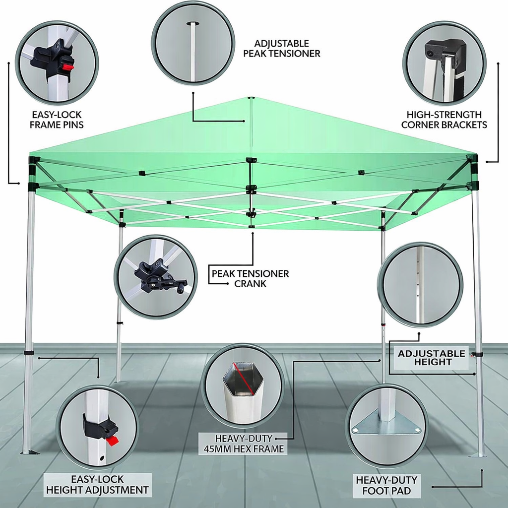 Canopy Kit 10x10 Package B (Single Back Full Wall)